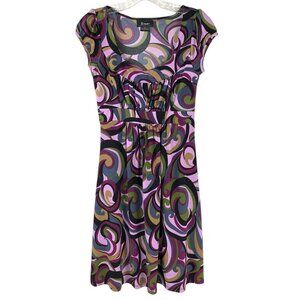 Vintage Y2K Babydoll Dress Byer California Size S Cap Sleeve Empire Waist